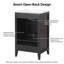 Meuble-lavabo autoportant de 51 cm (20 po) en MDF noir avec lavabo simple, porte à fermeture amortie et tiroir de rangement-558216881