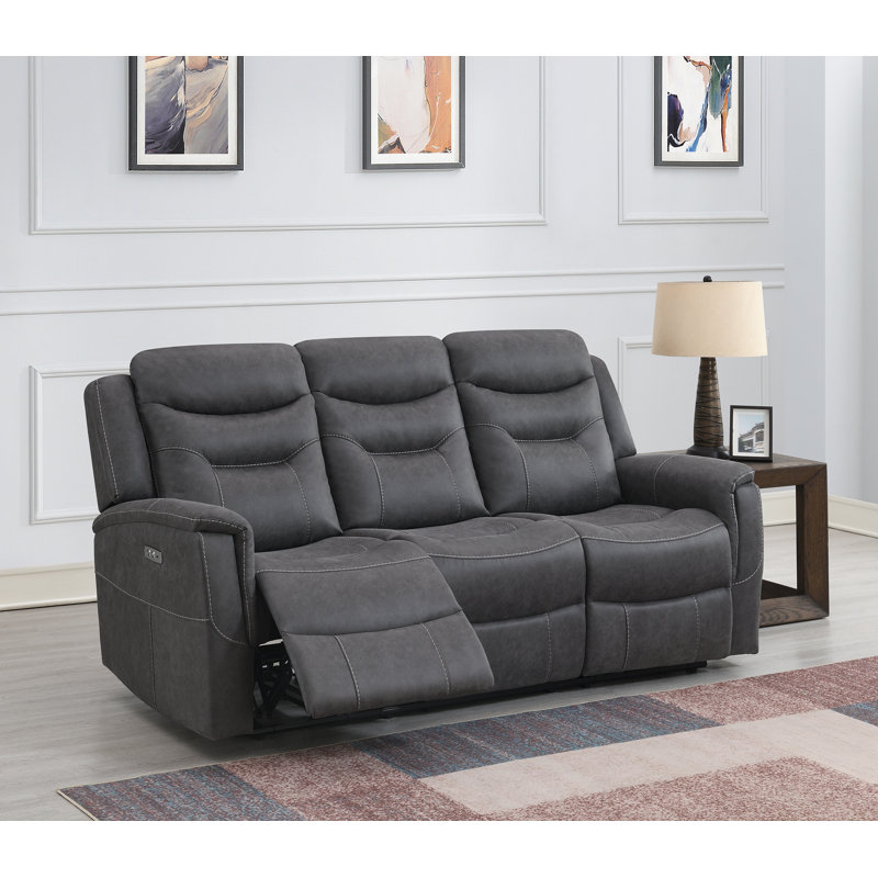 Cenya 200Cm Pillow Top Arm Reclining Sofa, Grey