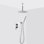 Metro 2-3 Way Thermostatic Trim Complete Shower Set - Ceiling Mount - 12" Brass