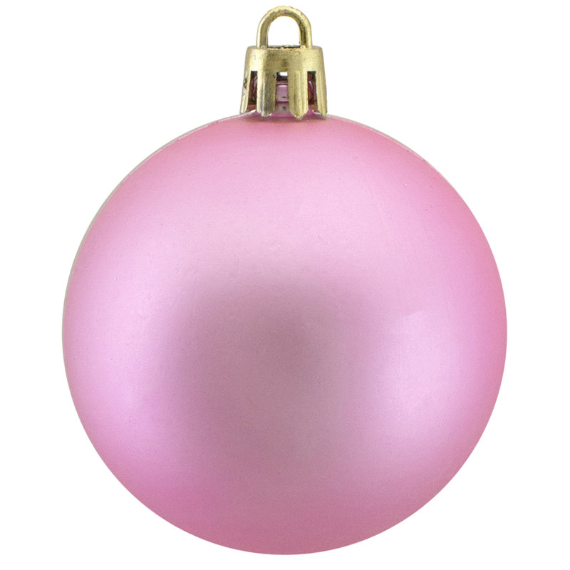 Boule de Noël mat incassable, Rose gomme à bulles