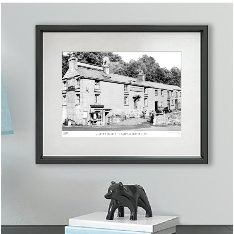 Miller's Dale, The Railway Hotel C1955 - Single Picture Frame Print, 28cm H x 36cm W x 2.3cm D