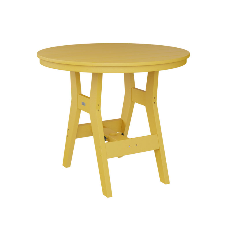 Table de salle à manger ronde de 38 po Berlin Gardens Harbor, Jaune soleil levant