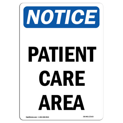 Patient Care Area Sign