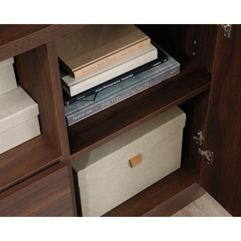 Englewood Spiced Mahogany Lateral File Credenza with Adjustable Shelf