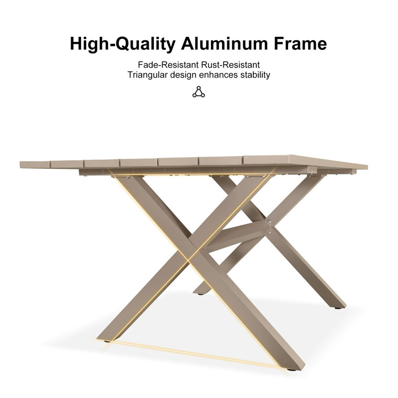 6 - Person Patio Dining Set with Rectangular Table , Cushions Included