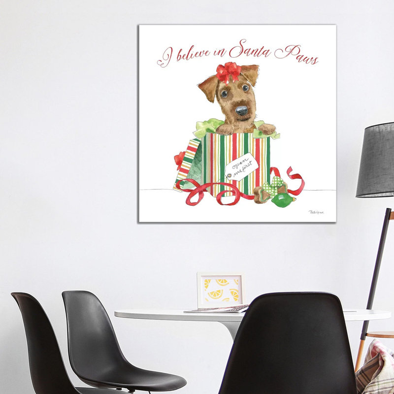 Holiday Paws II On White by Beth Grove - Wrapped Canvas Print, 93.98 cm H x 93.98 cm W x 1.91 cm D