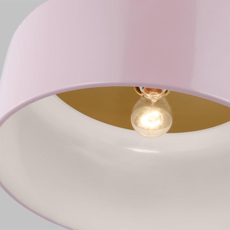 Flush Mount, Rose, 7.75" H x 15.75" W x 15.75" D