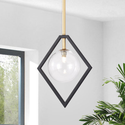 Luminaire suspendu géométrique à 1 lumière Simeon