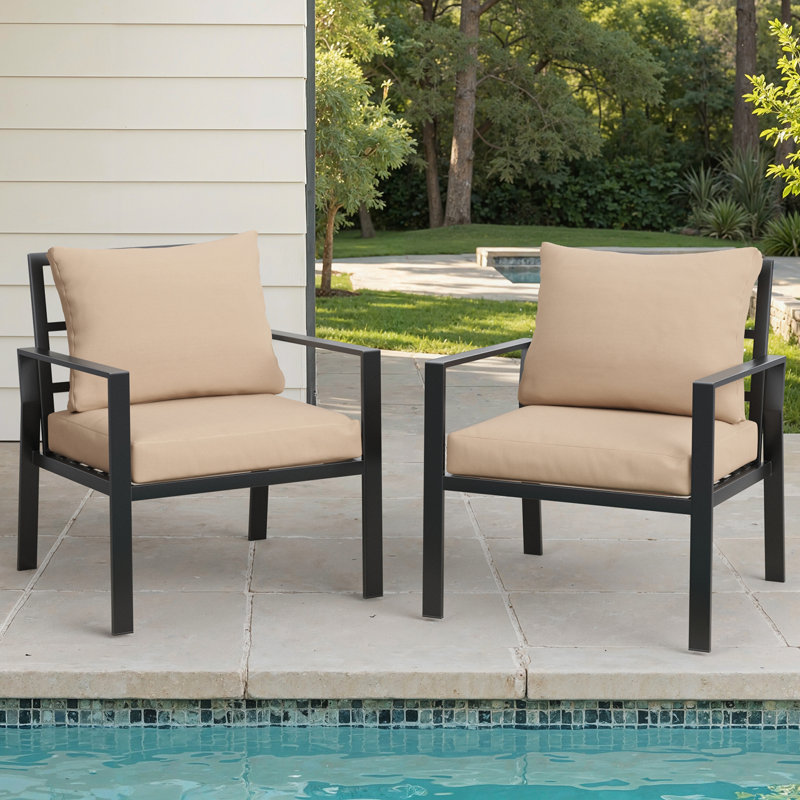 Outdoor Lounge Chair, Beige