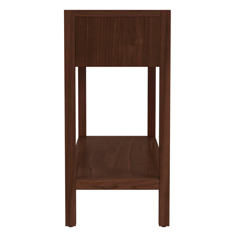Lark 44" Wood Console Table, Walnut Brown