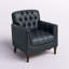 Fauteuil en cuir capitonné Annja-79522926