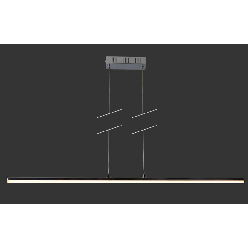 Straight 1 - Light Matt Brushed Nickel LED Kitchen Island Pendant