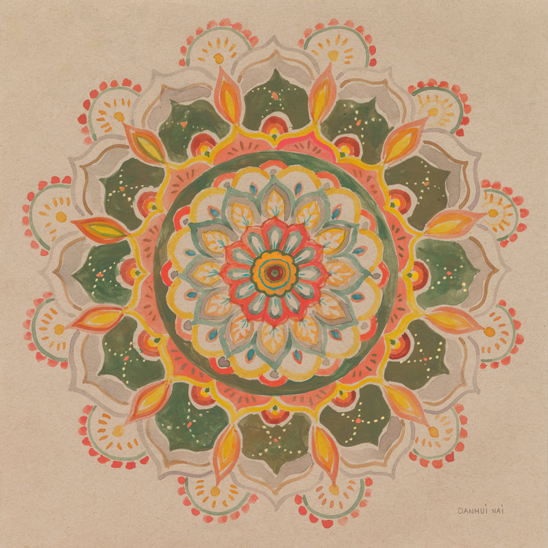 Earthy Mandala by Danhui Nai - Wrapped Canvas Painting, 51cm H x 51cm W