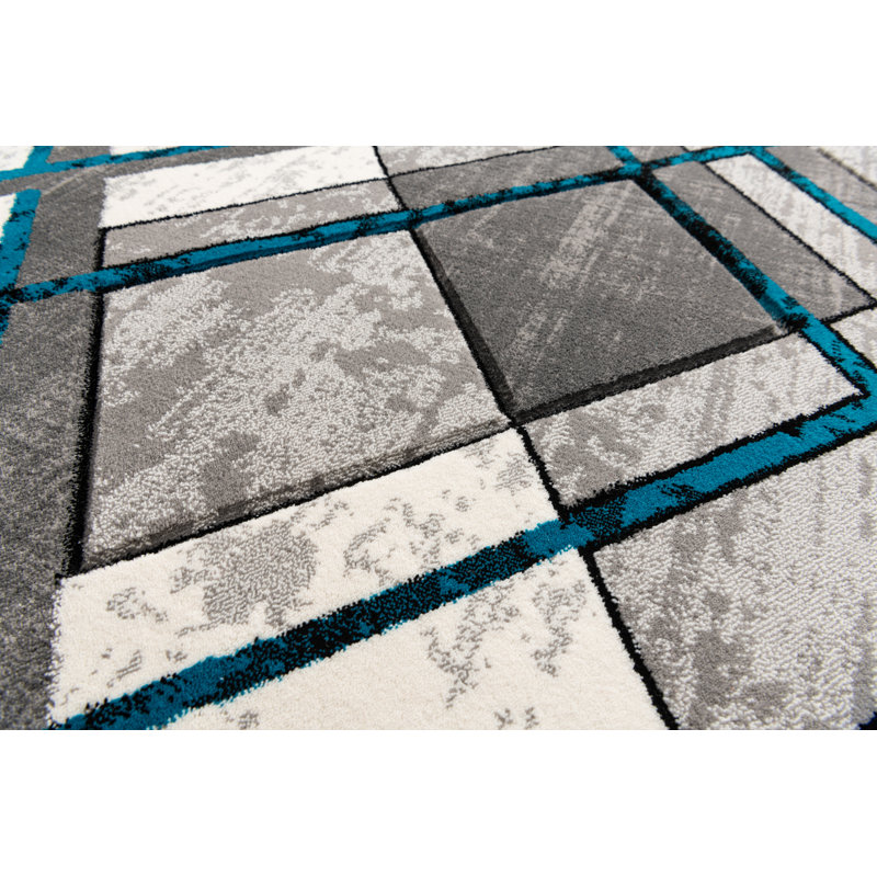 Tapis bleu Yamiah L''baiet Claire, Rectangle 8 pi x 10 pi