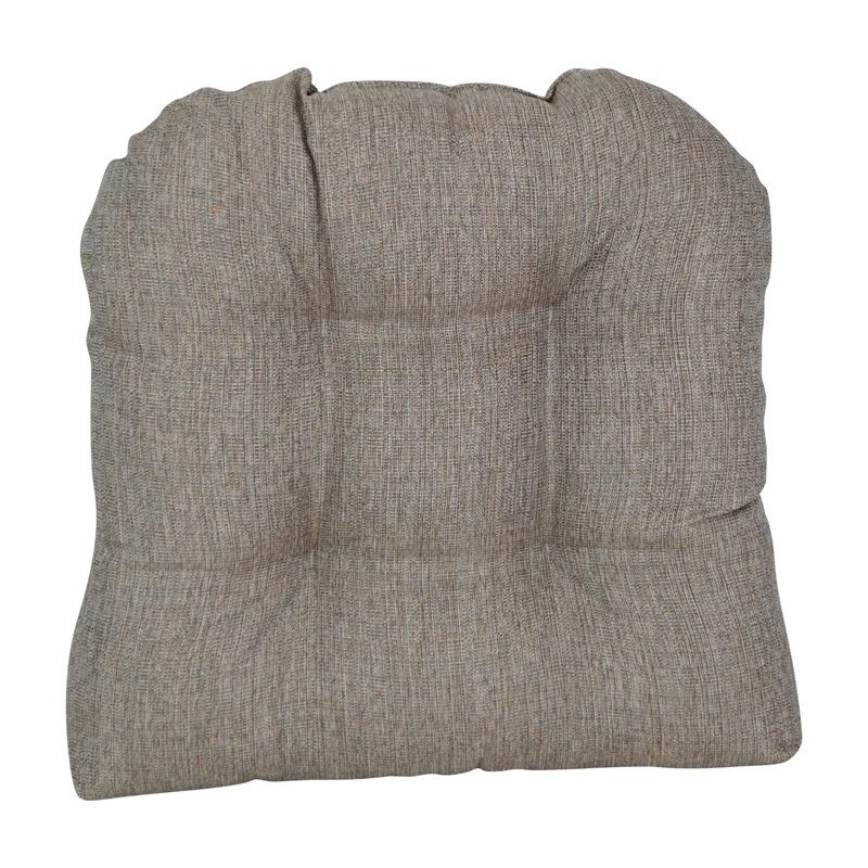 19-Inch Rounded Back Woven Olefin Outdoor Chair Cushions  (Set Of 4), Seravo Brown