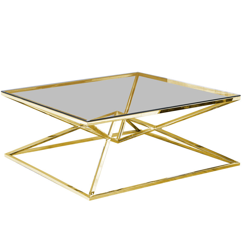 Table basse Connall , Doré, L 39 po x l 39 po x H 18 po