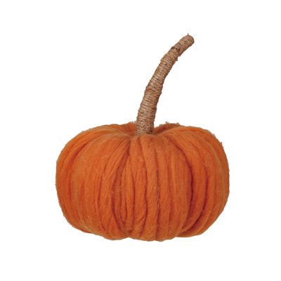 Wide Pumpkin With Wrapped Stem