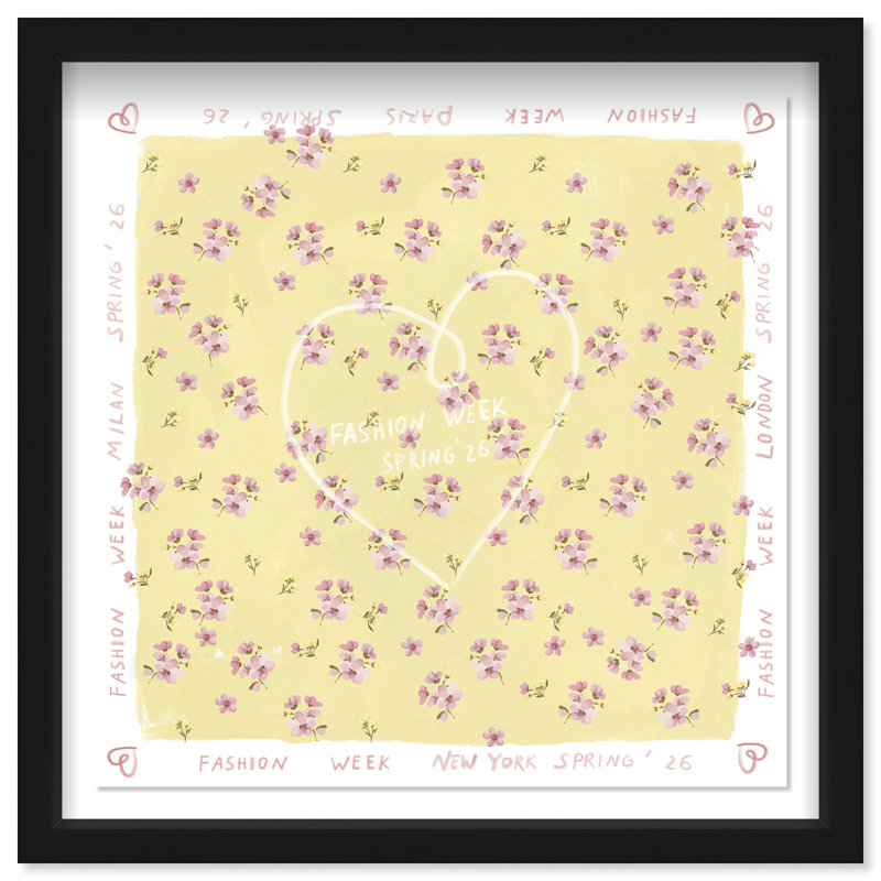 Butter Spring Fashion Print by Oliver Gal, 25.5"H x 25.5"W, Black Shadowbox