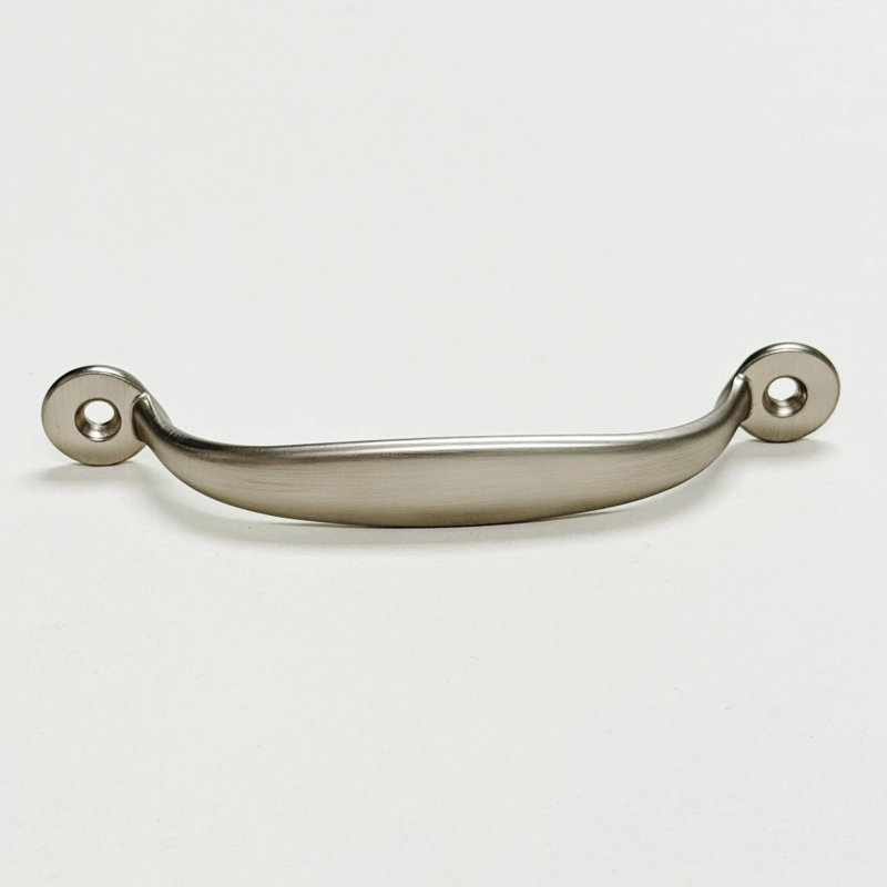Everly Unlacquered Brass 3" Centers Screen Door and Drawer Pulls, Brushed Nickel