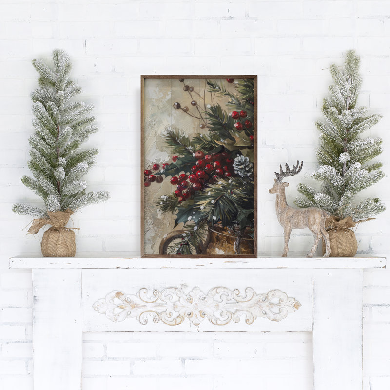 Winterberry Mix III par Petals Prints Design, H 24 po x l 16 po