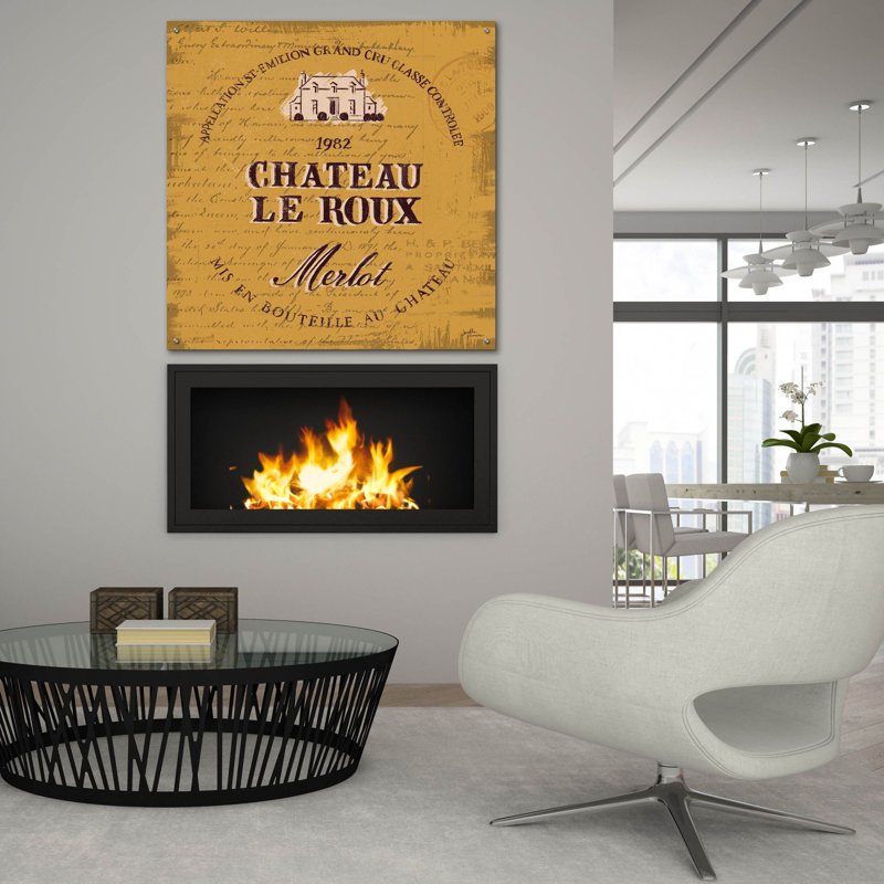 Art mural en verre One Allium Way «Wine Tustation 5» par Janelle Penner, H 36 po x l 36 po x P 0,2 po