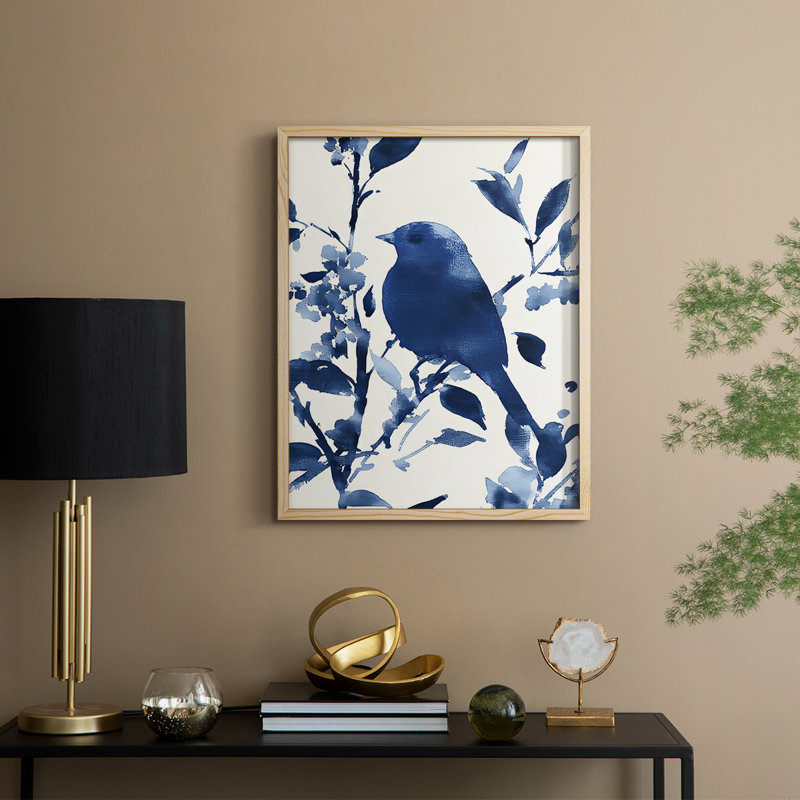 Reproduction encadrée FLORAL Series DLXVII - bois massif, H 15 po x l 12 po