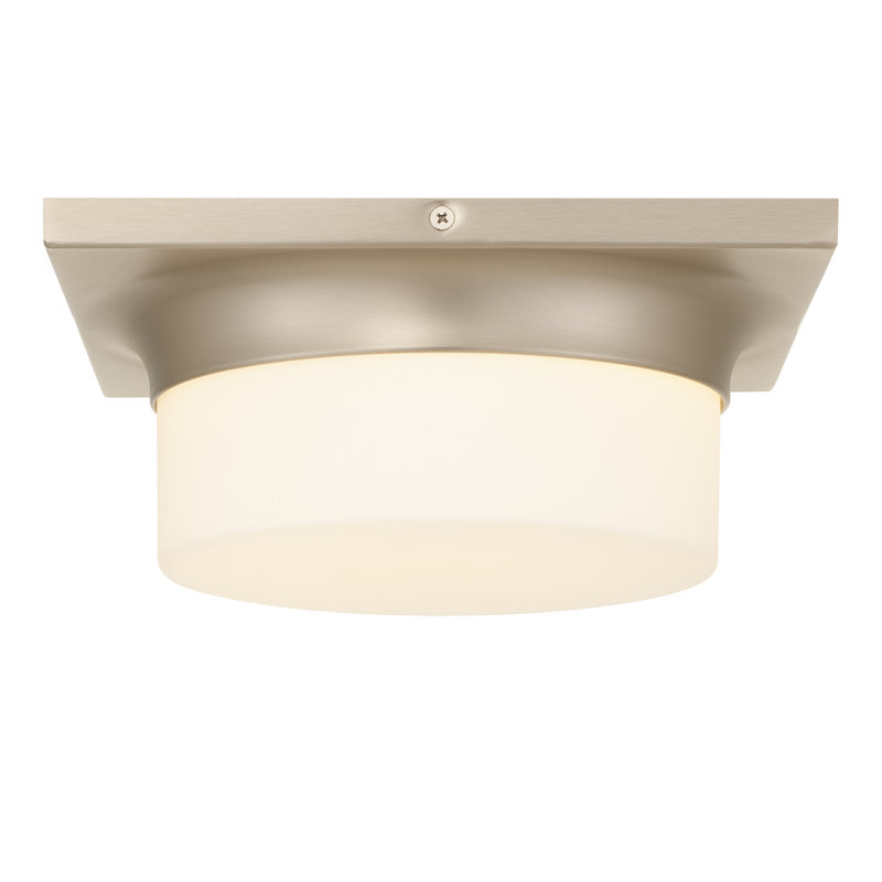 10-in Brushed Nickel LED Flush Mount