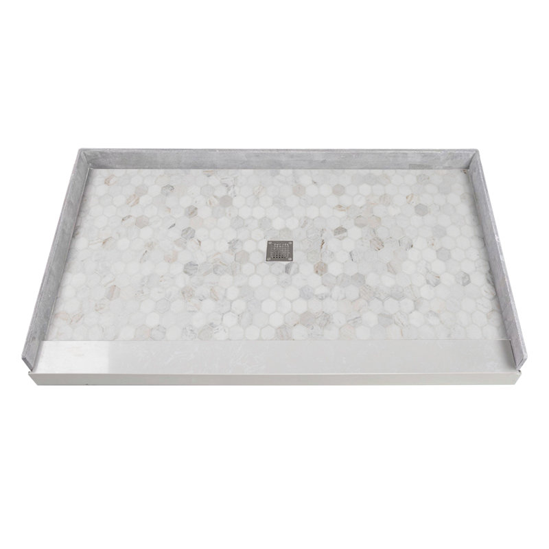 Base de douche à seuil simple l 60 po x P 36 po, Centre