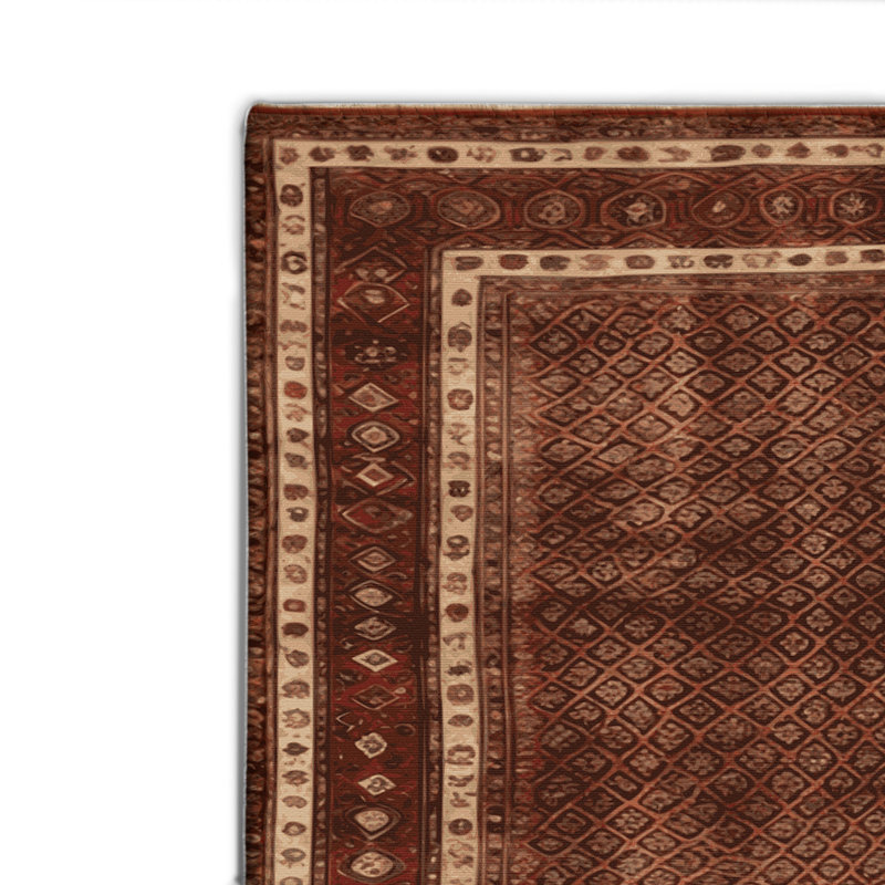 Tapis d'intérieur et d'extérieur brun Persian, Rectangulaire 2 pi x 3 pi