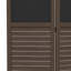 Paravent pliant 4, hauteur 5,5 pi, brun noyer avec tableau noir pour bureau 4, cloison haute