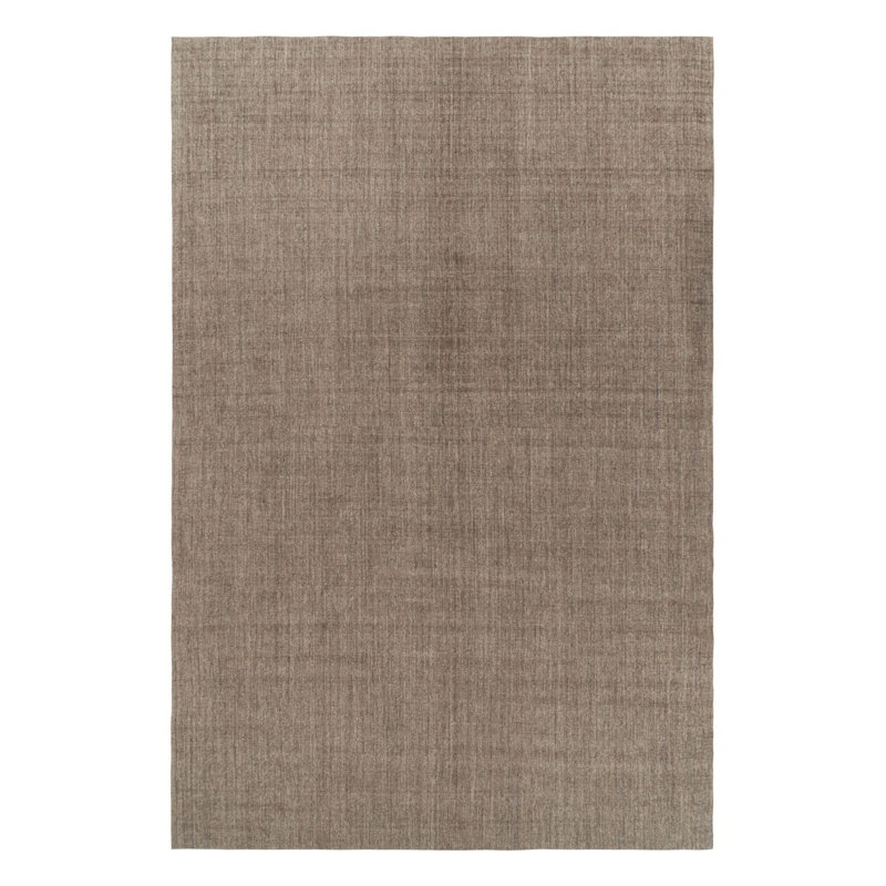 Modern Textural Handmade Kilim Wool Striped Area Rug, Rectangle 10' x 14'