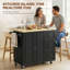Solid Wood Top Kitchen Island-339893671