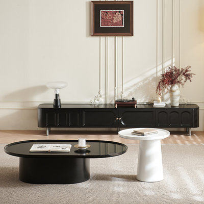 Creative high-end TV cabinet tea table combination
