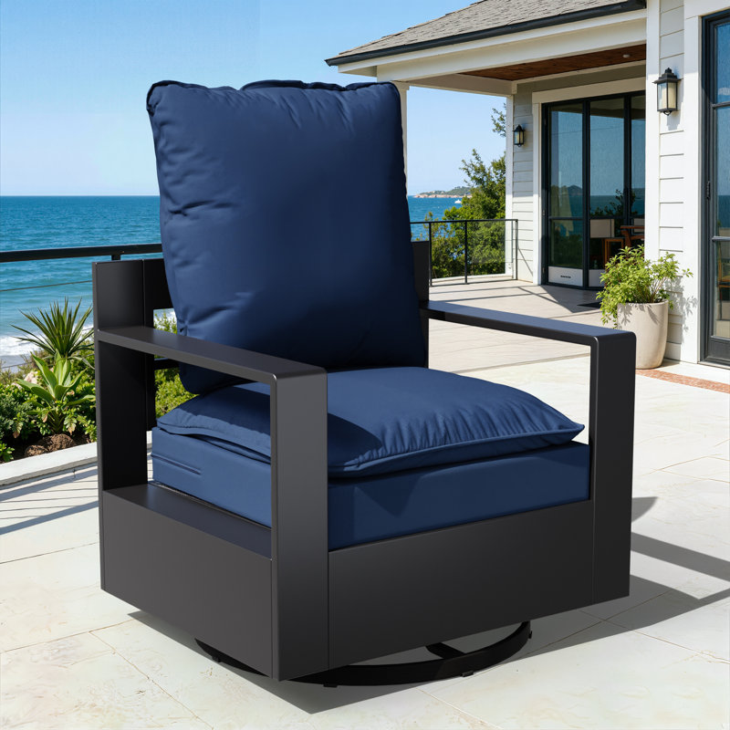 Ensemble de 3 coussins Adwin Blue, Bleu, 2