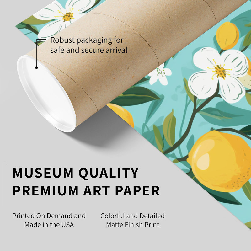 «Food and Kitchen Lemon Dreams», reproduction d'art moderne sans cadre, H 16 po x l 16 po