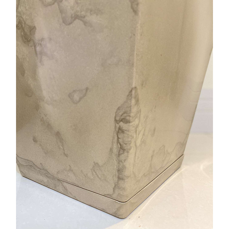 Pot à fleurs en résine Zurique, Beige, H 21,65 po x l 14,96 po x 14,96 po