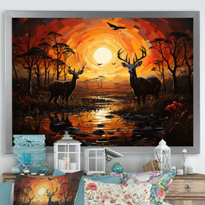 Cerf vibrant Afrique I sur toile