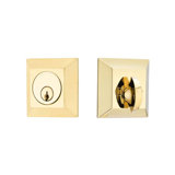 Quincy Single Cylinder Deadbolt For 1-3/8" To 2-1/8" Door Unlacquered Brass Finish