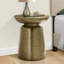 Table de bout cylindrique en acier Abdisamad-296930360
