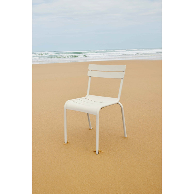 Luxembourg Outdoor Dining Side Chair, Clay Gray, 2