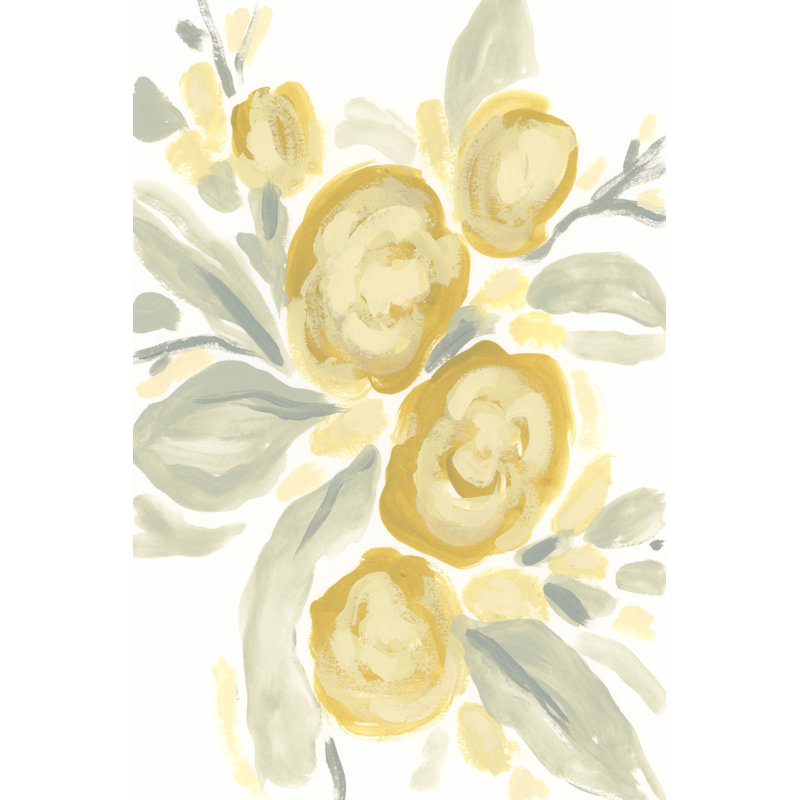 Ochre Blossoms II 1 Piece Wrapped Canvas Wall Art, 46cm H x 30cm W x 3.8cm D