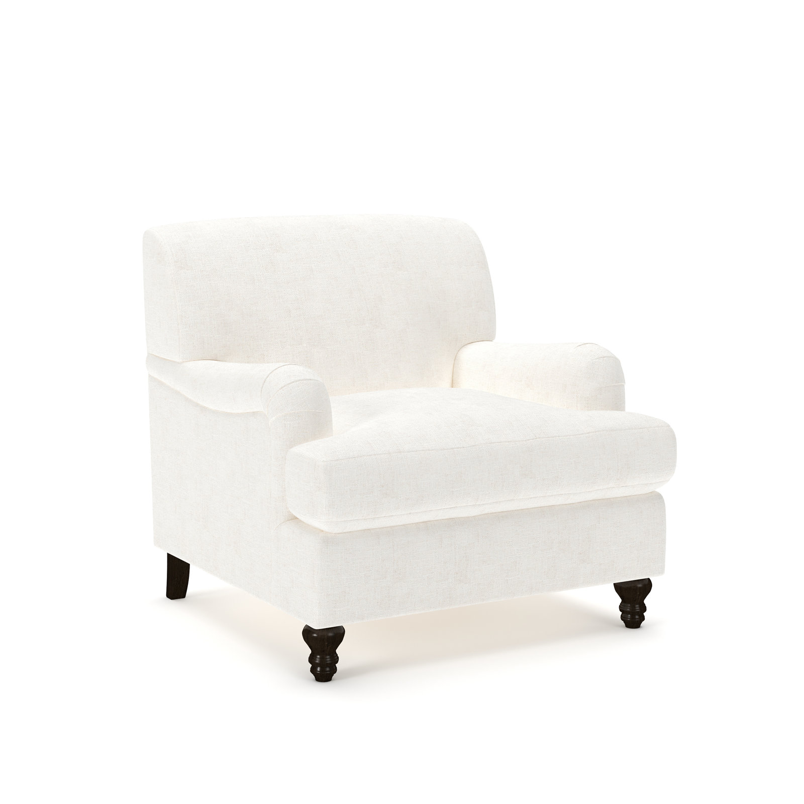 Walters Tight Back Armchair, Bevin Natural Linen Blend