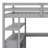Loft Bed With Desk And Shelves, Two Built-In Drawers, Storage Staircase-869583723