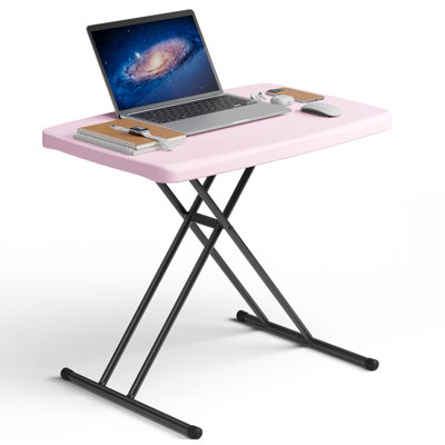 Folding TV Tray Table, 30in Height Adjustable TV Tray for Laptop, Heavy Duty Utility Foldable Table for Small Spaces