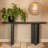 Asymmetrical Firwood And Sycamore Wood Console Table