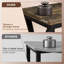 Bureau d'ordinateur de 55 pouces, bureau d'écriture industriel avec pieds en métal en forme de Z, table d'étude pour bureau à domicile, chambre à coucher, petits espaces-26593291
