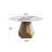 Modern Round Marble Dining Table With Metal Base Artificial Marble For 6 People Kitchen Dining Table (Dining Table Only)-275418600