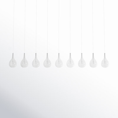 Deva 9 Light Glass Dimmable Pendant