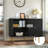 48'' Sideboard Buffet Cabinet, 4-Door Fluted Water Ripple Door Storage Credenza with Adjustable Shelves & Gold Legs, Modern Accent Console Cabinet for Entryway, Dining Room, Living Room-935343164
