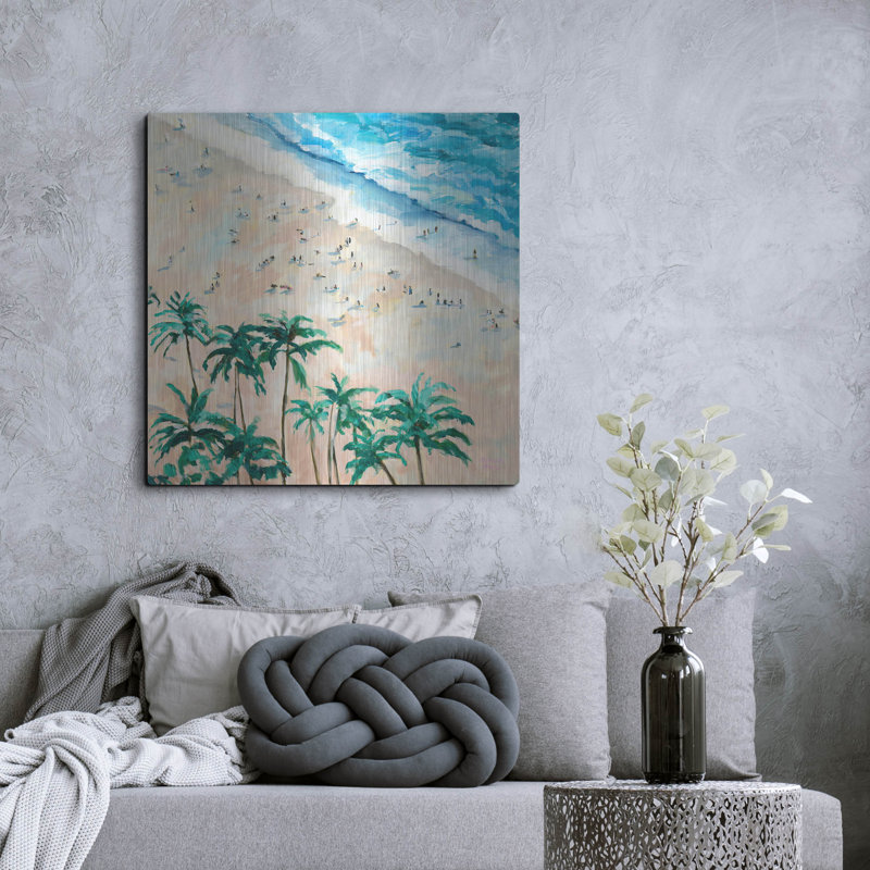  «Waikiki» par Meredith Howse, art mural en métal, 36 po x 36 po, H 36 po x l 36 po